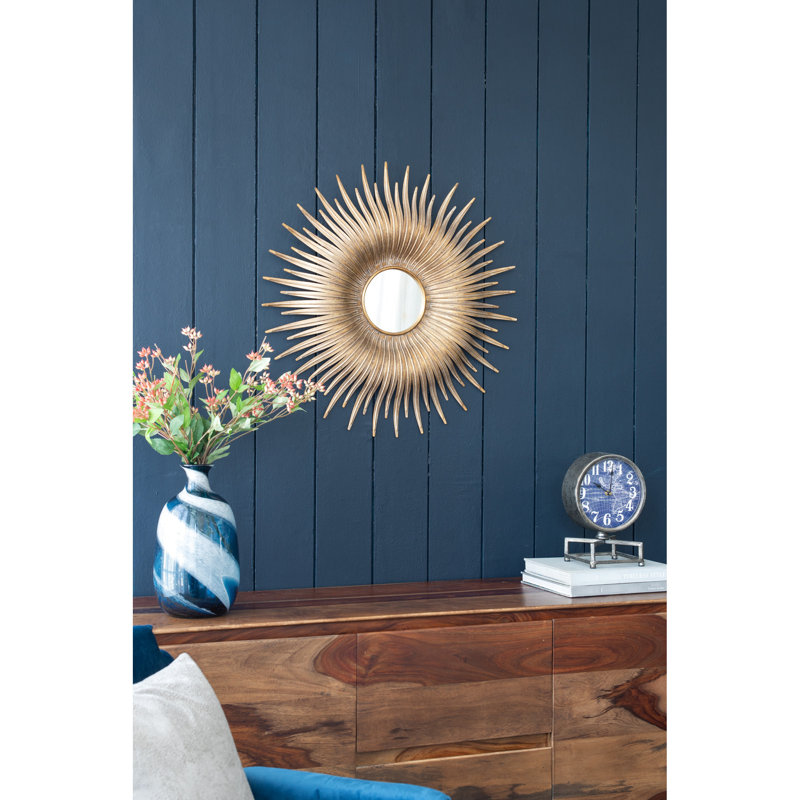 Miroir mural 28,3 "In Retro Design Sunburst