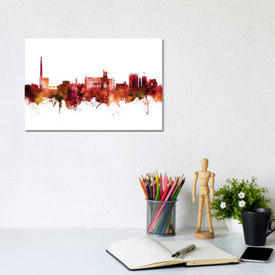 Carlisle, England Skyline by Michael Tompsett - Wrapped Canvas Painting