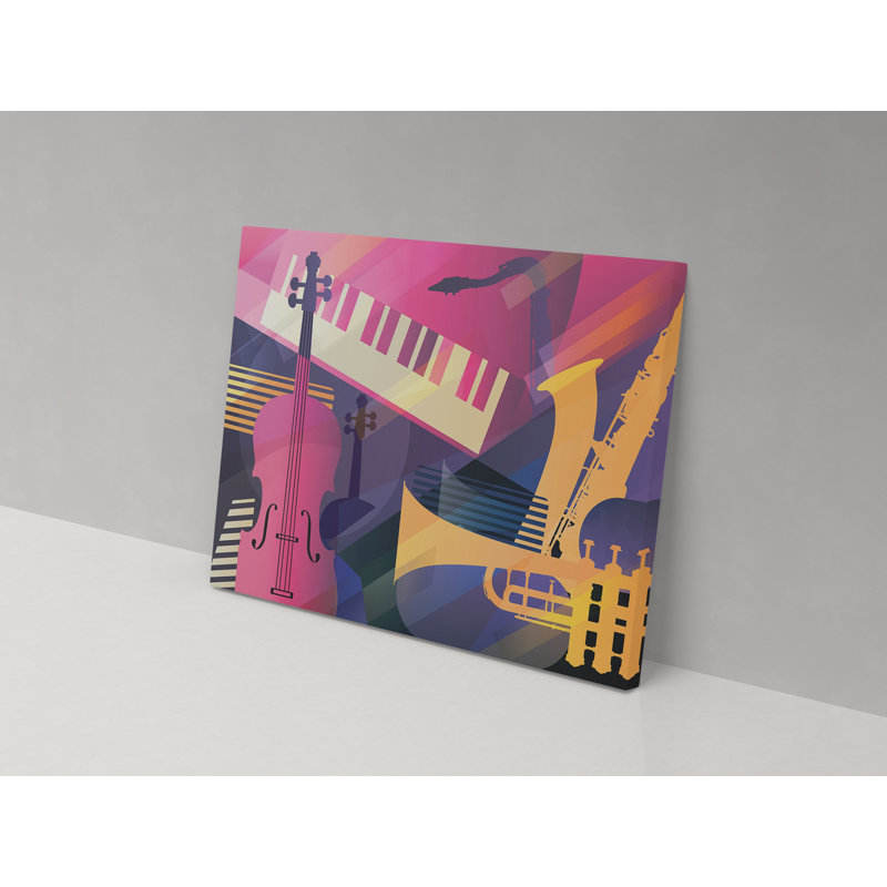 Abstract Instrumnents - Wrapped Canvas Print, 82cm H x 123cm W x 4cm D