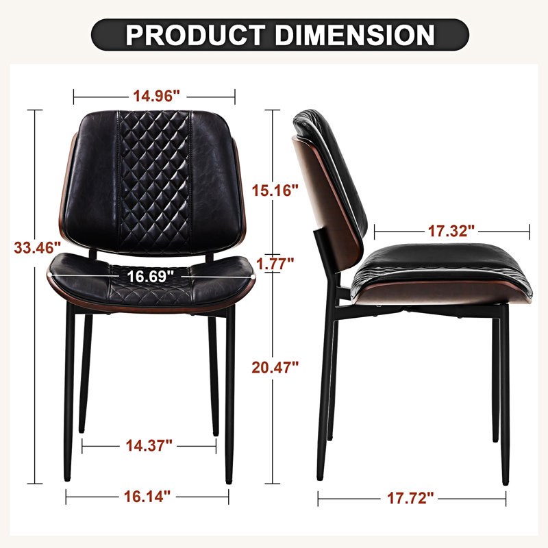 Ensemble de 2 chaises de salle à manger rembourrées