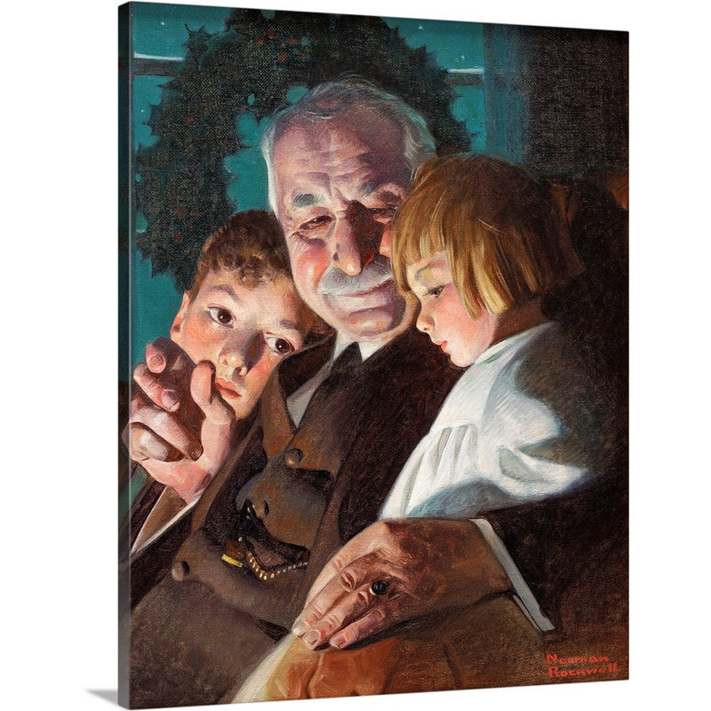 «The Story of Christmas», art mural sur toile, H 20 po x l 16 po x P 1,25 po, Toile tendue