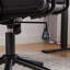 Fauteuil de bureau ergonomique en similicuir à dossier moyen avec fonction inclinable, accoudoirs rembourrés et roulettes lisses pour une assise confortable-706479186