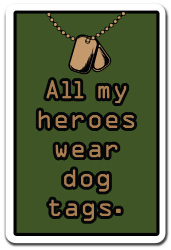 Décalcomanie «All My Heroes Porter Dog»