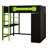 Modern Loft Bed with Integrated Desk and Open Wardrobe Storage-208471767