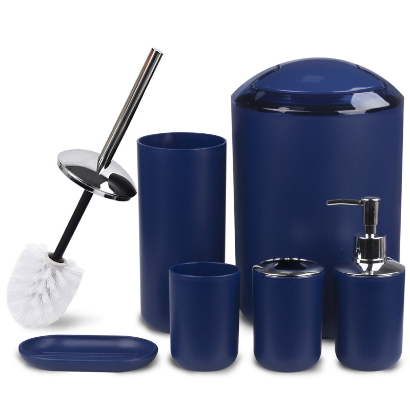 Balch Bathroom Accessory Set, Blue