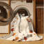 Tapis abstrait moderne et contemporain lavable à la machine Ahart Thanksgiving - beige-1020446369