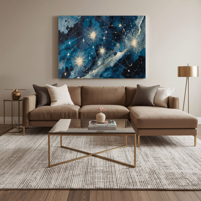 Space Orion constellation Grey Canvas Wall Art