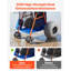 Chariot de plage pliable, capacité de 165 lb, structure en acier, 1 pièce, chariot utilitaire, noir, roues ballon de 12 po et sac isotherme