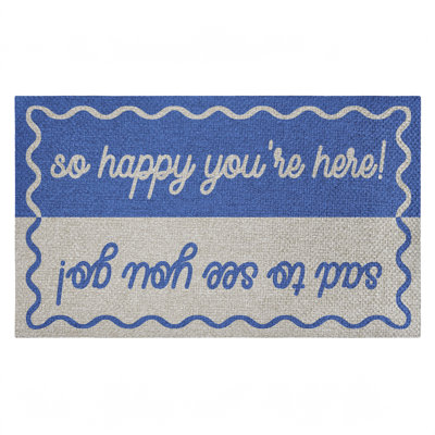 Stupell Industries Dual Greetings & Goodbye Outdoor Door Mat, Design By Lil' Rue, 30"