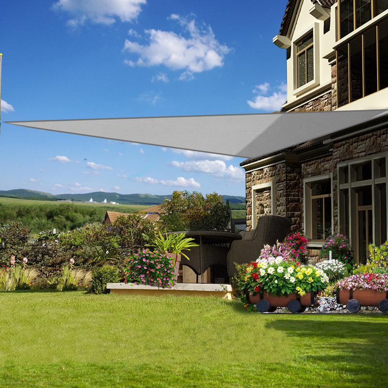 Durango 5m x 5m x 5m Triangular Sun Shade Sail, Grey