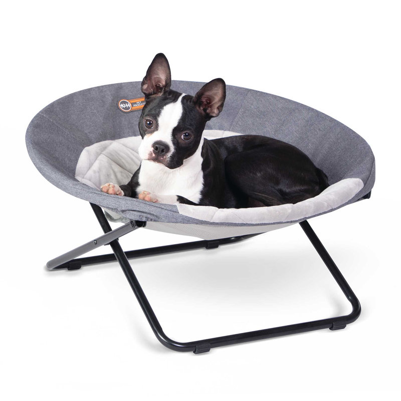 Polyester Pet Bed, Gray, Medium (24" W x 24" D x 13.5" H)