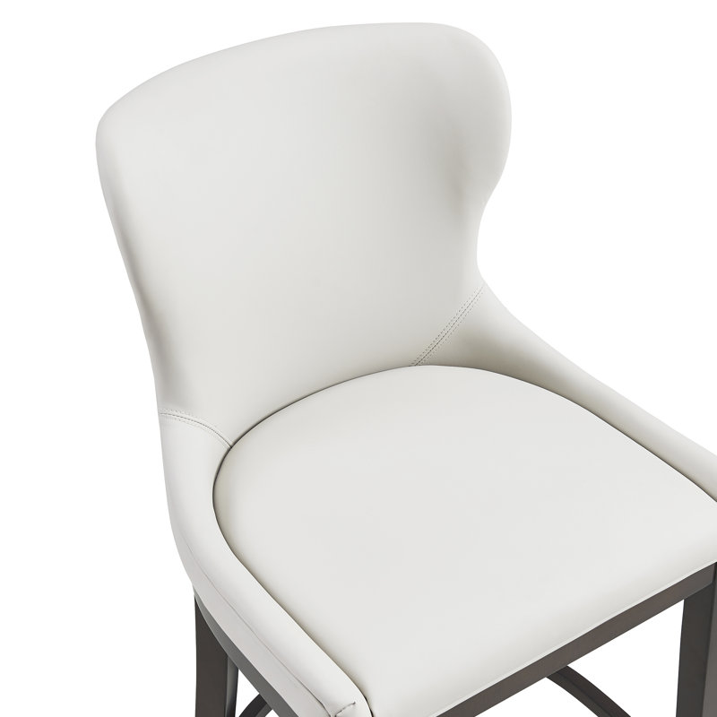 Tabouret de bar rembourré Blair, Blanc, Tabouret de bar (siège d'une hauteur de 29 po), 1
