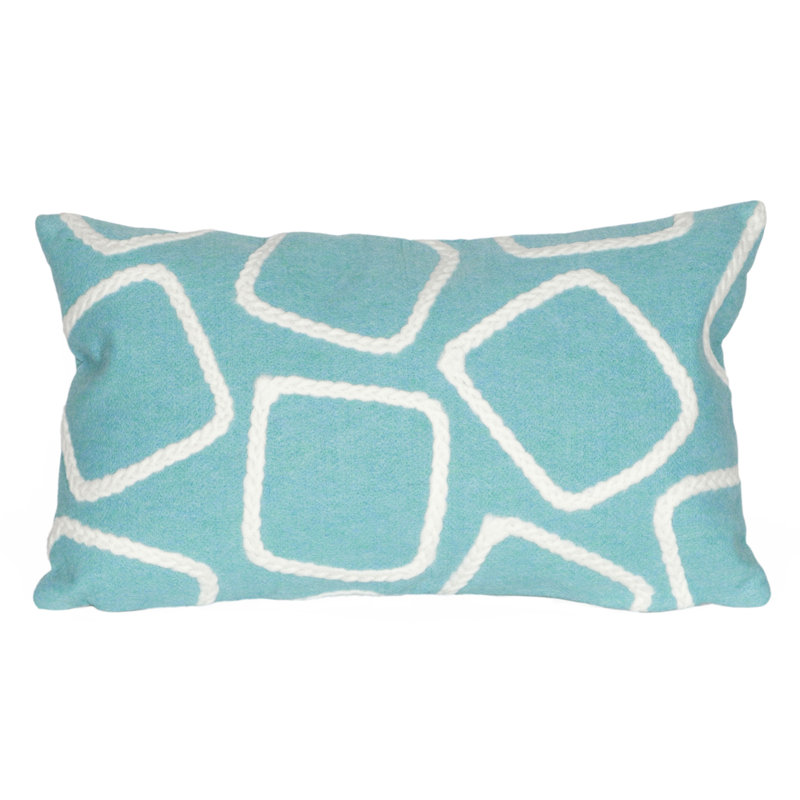 Housse de coussin rectangulaire pour l'extérieur Vision I, Aigue-marine