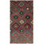 Tapis rouge/vert en laine 6 pi x 11 pi 3 po one-of-kind fait main kilim Norcross