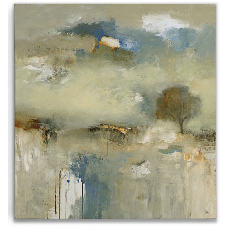 « abstract landscape iii », reproduction d’art sur toile tendue, H 24 po x l 24 po x P 1 po