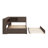 Full Size  Multifunctional Daybed With L-Shaped Trundle Frame Storage Shelves Built-In USB Ports And LED Lighting-1640824867