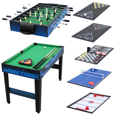 Table multi-jeux 10 en 1 49,5 po Anastasia - 2 joueurs - bleu