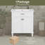 30-Inch Bathroom Vanity with Ceramic Basin, Soft Close Door and Adjustable Shelves-324912506