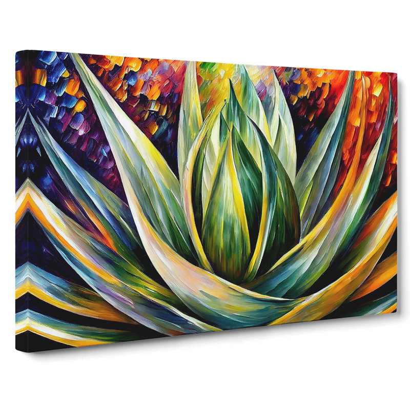 Aloe Vera Succulent Plant Vol.4 - Wrapped Canvas, 40cm H x 60cm W x 3cm D