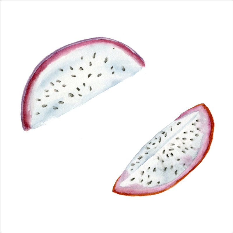 «Love Me Fruit II», peinture sur toile, H 12 po x l 12 po