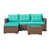 Structure brune / coussin bleu est en rupture de stock