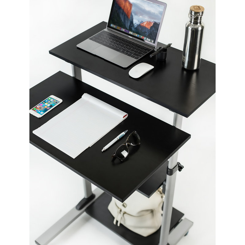 Mount-It! Mobile Standing Desk and Height Adjustable Stand-Up Computer Workstation