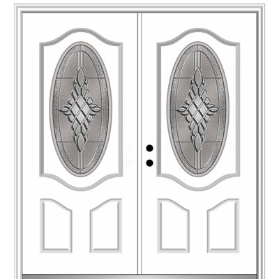 Grace 74'' x 82.25'' Fiberglass Front Entry Doors
