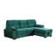 Canapé-lit modulaire réversible en tissu de velours vert l 97,5 po Kipriano-1701057195
