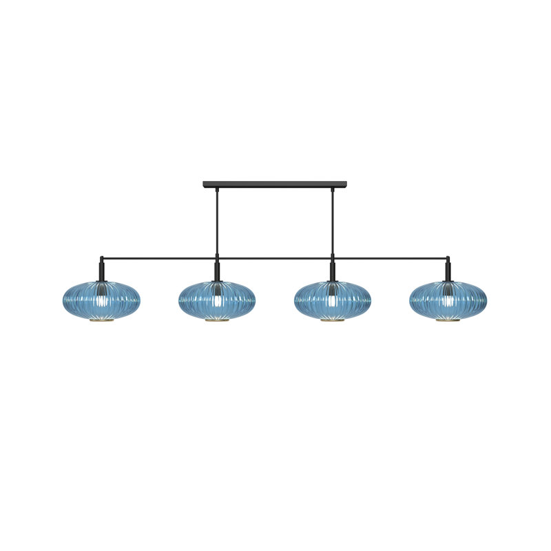 Luminaire pour table de billard 66 po Prohibition, Bleu, Noir, noir, noir, noir
