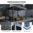 Motorized Adjustable Aluminum Louver Pergola With Integrated LED Lights-127695301
