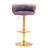 Ginko Modern Swivel Bar Stool with Backrest, Adjustable Height Kitchen Island Stool with Upholstered Seat and Footrest,-93498215-90489194