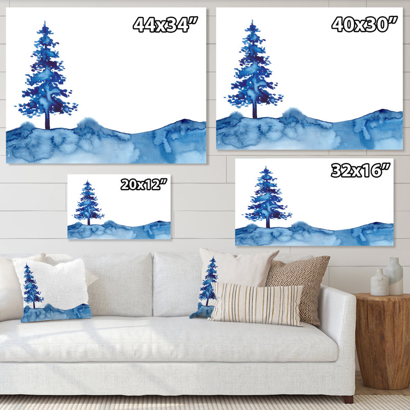 Sapin de Noël - reproduction sur toile, H 12 po x l 20 po x P 1 po, Toile tendue