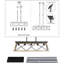 Luminaire suspendu linéaire en métal 5 lumières Deizel-256968129