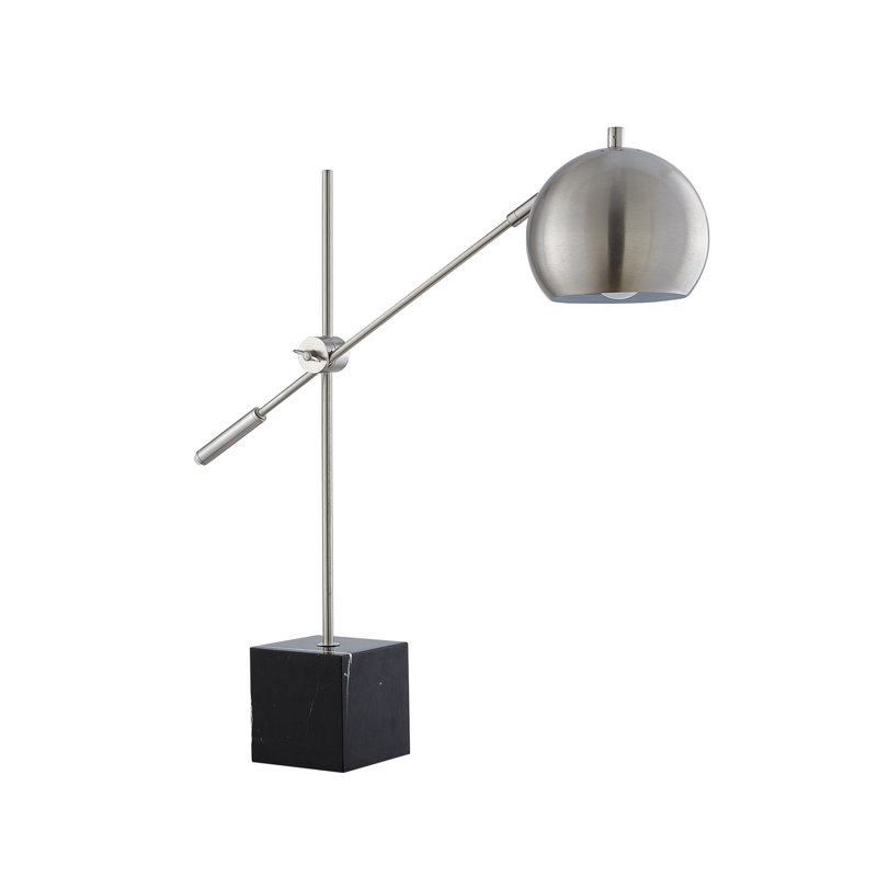Lampe de bureau en métal Grabriela, Gris, Noir