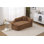 Chaise longue en chenille moderne avec assise profonde, canapé-lit polyvalent et coussin assorti pour l'intérieur