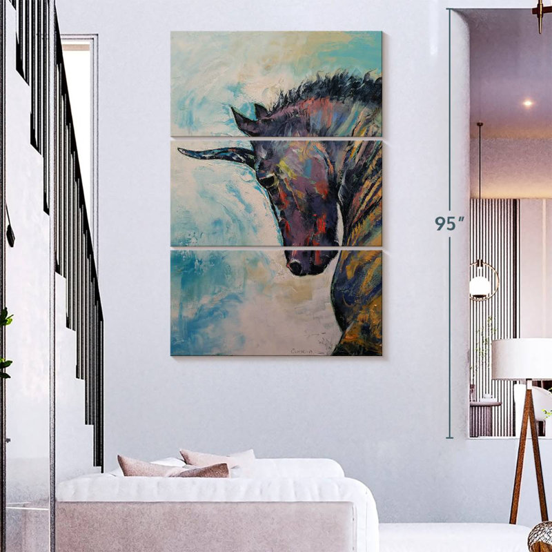 Kelan Dark Unicorn, 74" H x 48" W