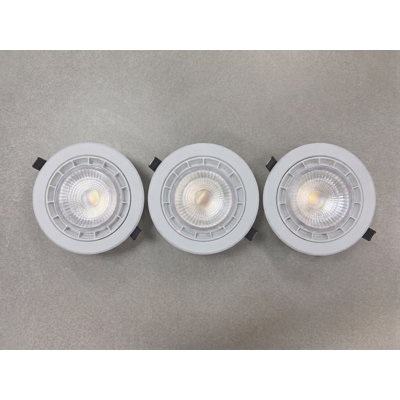 3-pack 6" LED Gimbal Recessed Downlight 12W Dimmable 5CCT Selectable
