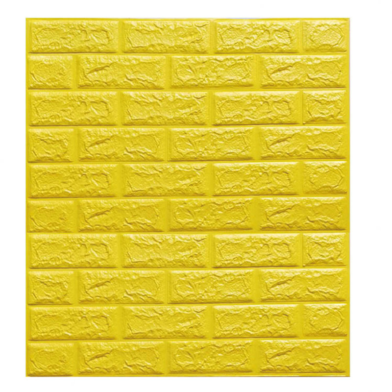 Cris 77cm x 70cm 3D Embossed Satin Self-Adhesive Tile, Yellow