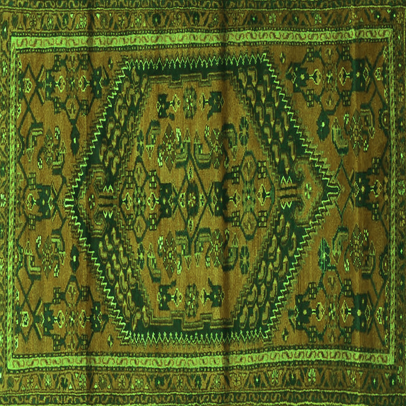 Washable Oriental Indoor Rug, Square 6'