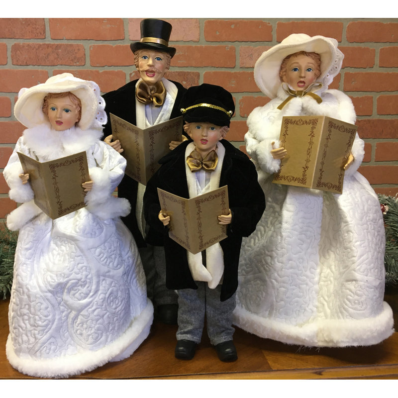 Christmas Splendor Carolers 4-piece set, H 17 po x l 6 po x P 6,5 po