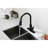 Stainless Steel Kitchen Sink Faucet With Pull Down , Matte Black, Single Handle High Arc, 1.8 Gpm Flow Rate Black Spray, Steel, Handle, Rate, Easy To Use And Maintain