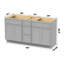 Base de meuble-lavabo double 60 po seulement-99027859