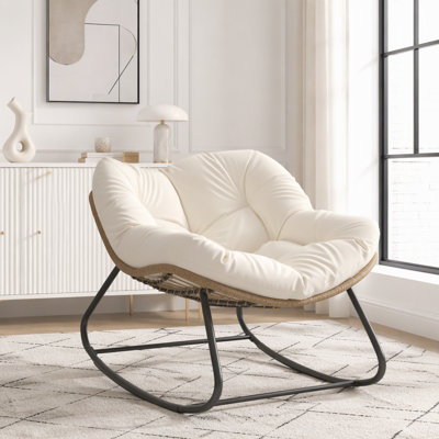 Chaise berçante Outsunny Papasan, chaise berçante Papasan