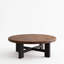 Table basse ronde en bois de noyer massif Harlow-848576171
