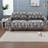 Comfortable Modern Green Sofa, Polyester Upholstered Spacious Seating For Home