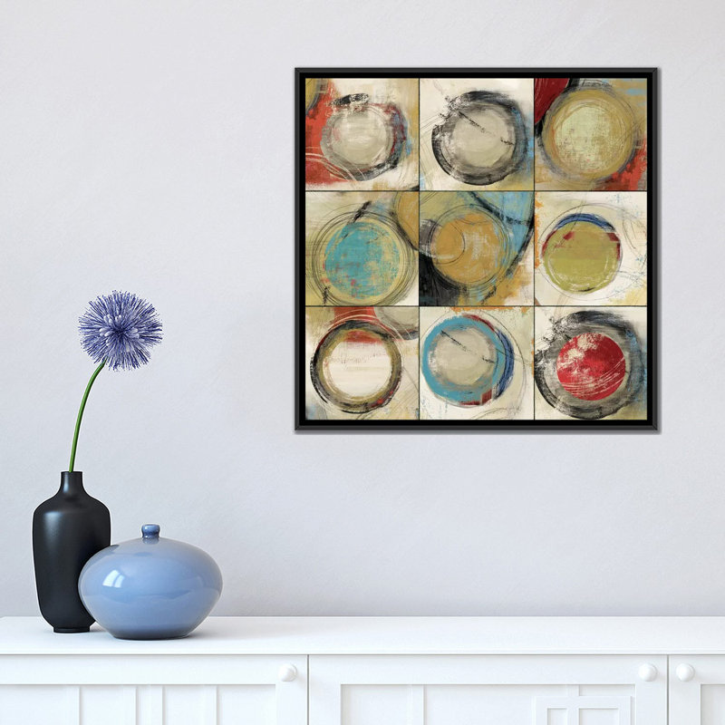 « let », reproduction d’impression sur toile, H 18 po x l 18 po x P 1,5 po, Pas de tapis, Toile encadrée noire
