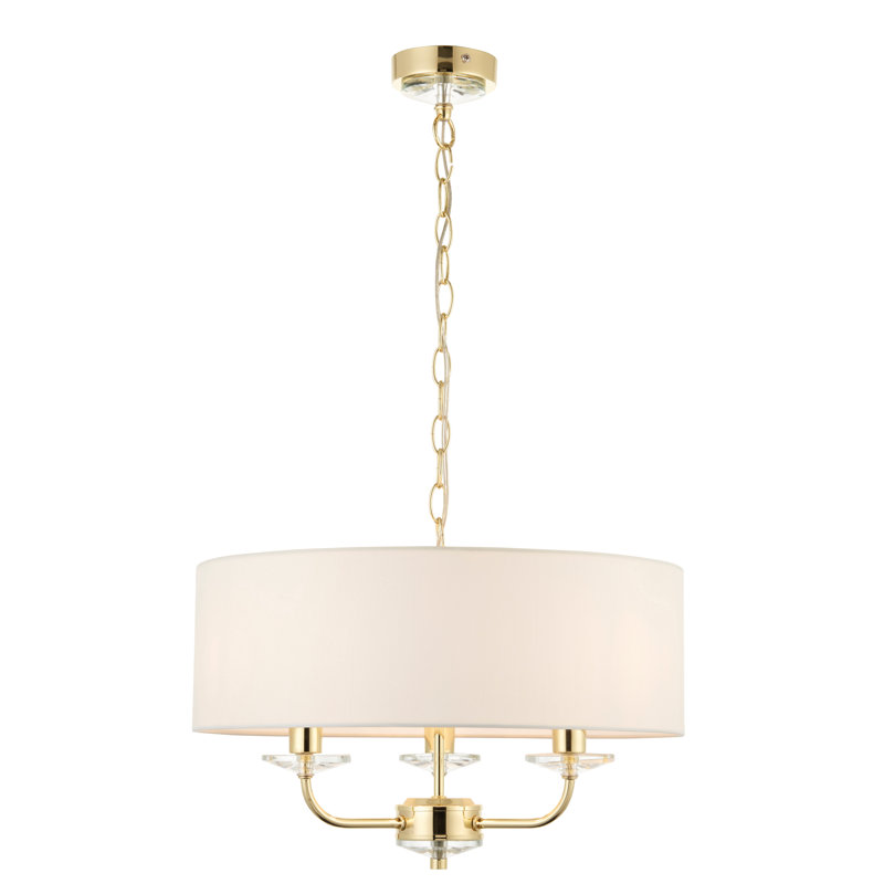 Basilia 3 - Light Drum Chandelier, Brass