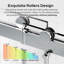 Porte de douche coulissante double réglable sans cadre avec verre trempé de 3/8 po, finition chromée et installation réversible pour les salles de bain modernes-129482125