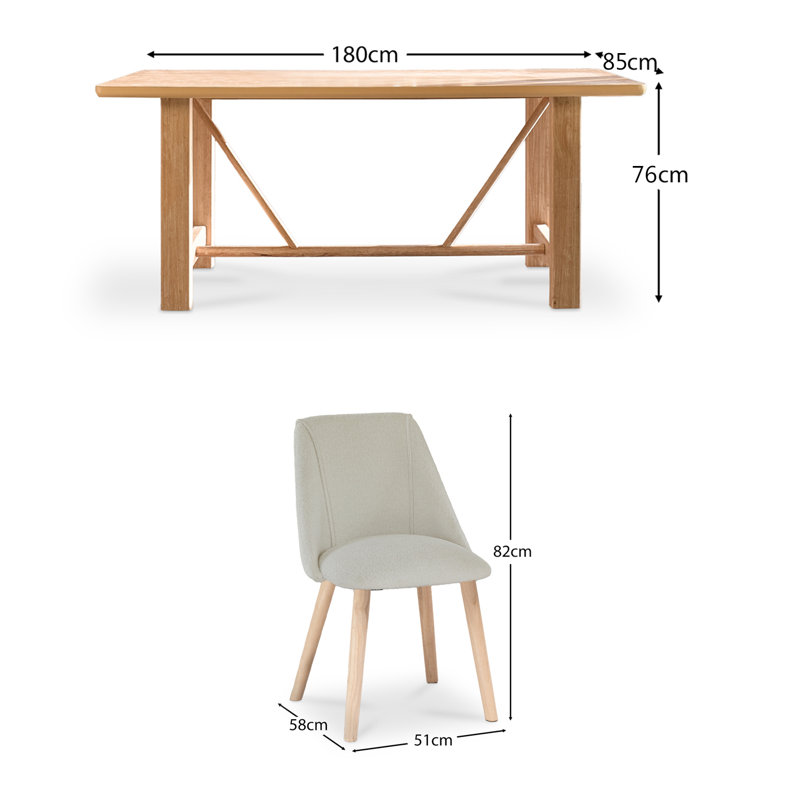 6 - Person Dining Set, Beige