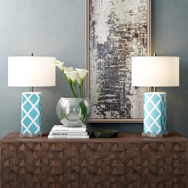 Baret Ceramic Table Lamp, Navy
